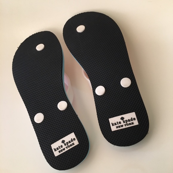 ❤️ SOLD Kate Spade Flamingo Flip Flops Sz 6 - Picture 13 of 15
